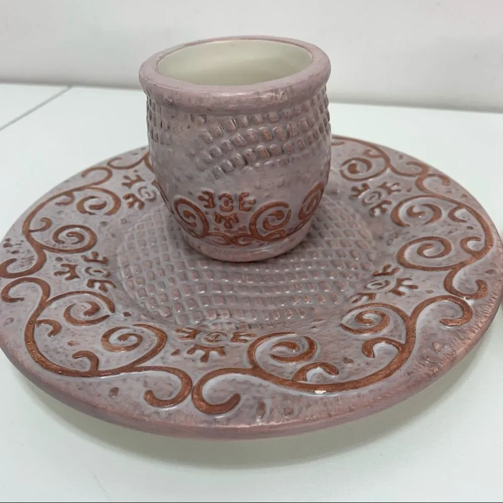 Ceramic Pair of Yankee Candle tea light holders